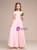 A-Line Pink Chiffon One Sholuder Pleats Long Flower Girl Dresses