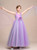 Purple Tulle Straps Long Flower Girl Dresses With Flower