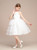 White Tired Halter Chiffon Short Flower Girl Dress Princess Dress