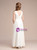 A-Line Simple White Chiffon Pleats Long Flower Girl Dress