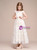 Champagne Lace Cap Sleeve Ankle Length Flower Girl Dress