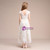 Champagne Lace Cap Sleeve Ankle Length Flower Girl Dress