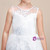 White Hi Lo Tulle Lace Appliques Sleeveless Girl Dress