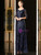 A-Line Navy Blue Tulle Sequins Half Sleeve Mother Of The Bride Dress