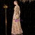 Zipper-up back of an elegant champagne tulle dress with half sleeves