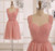 Cheap bridesmaid dresses 2017 Grace Blush Pink Chiffon Short Bridesmaid dress