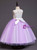 In Stock:Ship in 48 Hours Purple Tulle Appliques Girl Dress With Bow