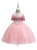 In Stock:Ship in 48 Hours Pink Straps Tulle Appliques Girl Dress