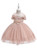 In Stock:Ship in 48 Hours Champagne Straps Tulle Appliques Girl Dress