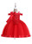 In Stock:Ship in 48 Hours Red Tulle Appliques Flower Girl Dress With Pearls Bow