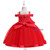 In Stock:Ship in 48 Hours Red Tulle Appliques Flower Girl Dress With Pearls Bow