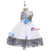 In Stock:Ship in 48 Hours White Tulle Sky Blue Embroidery Flower Girl Dress