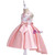 In Stock:Ship in 48 Hours Light Pink Satin Embroidery Girl Dress With Bow