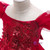 In Stock:Ship in 48 Hours Burgundy Tulle Off the Shoulder  Appliques Girl Dress
