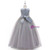 In Stock:Ship in 48 Hours Gray Tulle Appliques Pearls Princess Dress