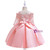 In Stock:Ship in 48 Hours Pink Satin Short Sleeve Straps Girl Dress