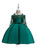 In Stock:Ship in 48 Hours Green Satin Short Sleeve Straps Girl Dress