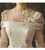 White Ball Gown Satin Long Sleeve Long Sleeve Wedding Dress With Beading