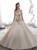 Champagne Ball Gown Satin Off the Shoulder 3D Flower Wedding Dress