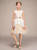 Champagne Tulle White Lace Short Flower Girl Dress With Flower