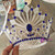 Beauty Pageant Blue Queen Princess Crown Full Diamond Circle Crown