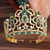 Green Crown Tiara Super High Baroque Crystal Crown