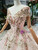 Pink Ball Gown Lace Appliques off the Shoulder Luxury Wedding Dress With Beading