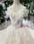 Champagne Tulle Sequins Appliques Off the Shoulder Luxury Wedding Dress