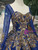 Royal Blue Ball Gown Sequins Sweetheart Long Sleeve Sequins Luxury Wedding Dress