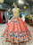 Pink Ball Gown Tulle Butterfly Appliques Luxury Wedding Dress With Beading