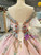 Pink Ball Gown Embroidery Cap Sleeve Backless Luxury Wedding Dress With Beading