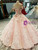 Pink Ball Gown Appliques Off the Shoulder Luxury Wedding Dress