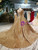 Gold Ball Gown Sequins Off the Shoulder Luxury Wedding Dress