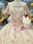 Champagne Ball Gown Tulle Pink Appliques Short Sleeve Off the Shoulder Luxury Wedding Dress