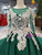 Green Ball Gown Sequins Long Sleeve Appliques Luxury Wedding Dress