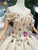 Champagne Ball Gown Off the Shoulder Luxury Wedding Dress With Sequins