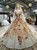 Light Champagne Sequins Embroidery Appliques Off the Shoulder Luxury Wedding Dress With Beading