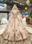 Champagne Pink Satin Appliques Off the Shoulder Luxury Wedding Dress