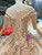 Pink Ball Gown Appliques Sequins Cap Sleeve Luxury Wedding Dress