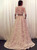 A-Line Illusion Neckline Two Piece Lace Long Sleeve Wedding Dress