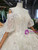 Champagne Ball Gown Tulle Appliques Off the Shoulder Puff Sleeve Luxury Wedding Dress