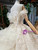 Champagne Lace Sequins Off the Shoulder Appliques Luxury Wedding Dress With Beading