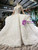 Ivory White Ball Gown Lace Long Sleeve Backless Luxury Wedding Dress With Beading