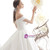 Simple White Ball Gown Satin Off the Shoulder Wedding Dress With Train