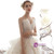 Champagne Ball Gown Tulle Sequins Strapless Wedding Dress With Train