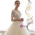 Champagne Tulle Lace Appliques Half Sleeve See Through Wedding Dress