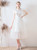 In Stock:Ship in 48 Hours White Tulle Short Tea Length Wedding Dress