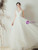 In Stock:Ship in 48 Hours White Tulle V-neck Long Wedding Dress