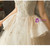 Champagne Tulle V-neck Cap Sleeve Backless Wedding Dress With Beading