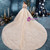 Fashion Champagne Tulle Sequins Off the Shoulder Wedding Dress With Beading